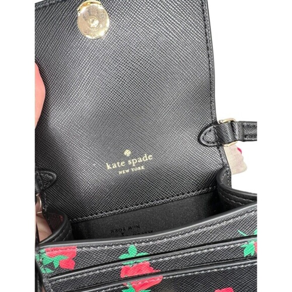 Kate Spade‎ Madison North South Flap Phone Crossbody Rose Toss Print Floral - Picture 5 of 6